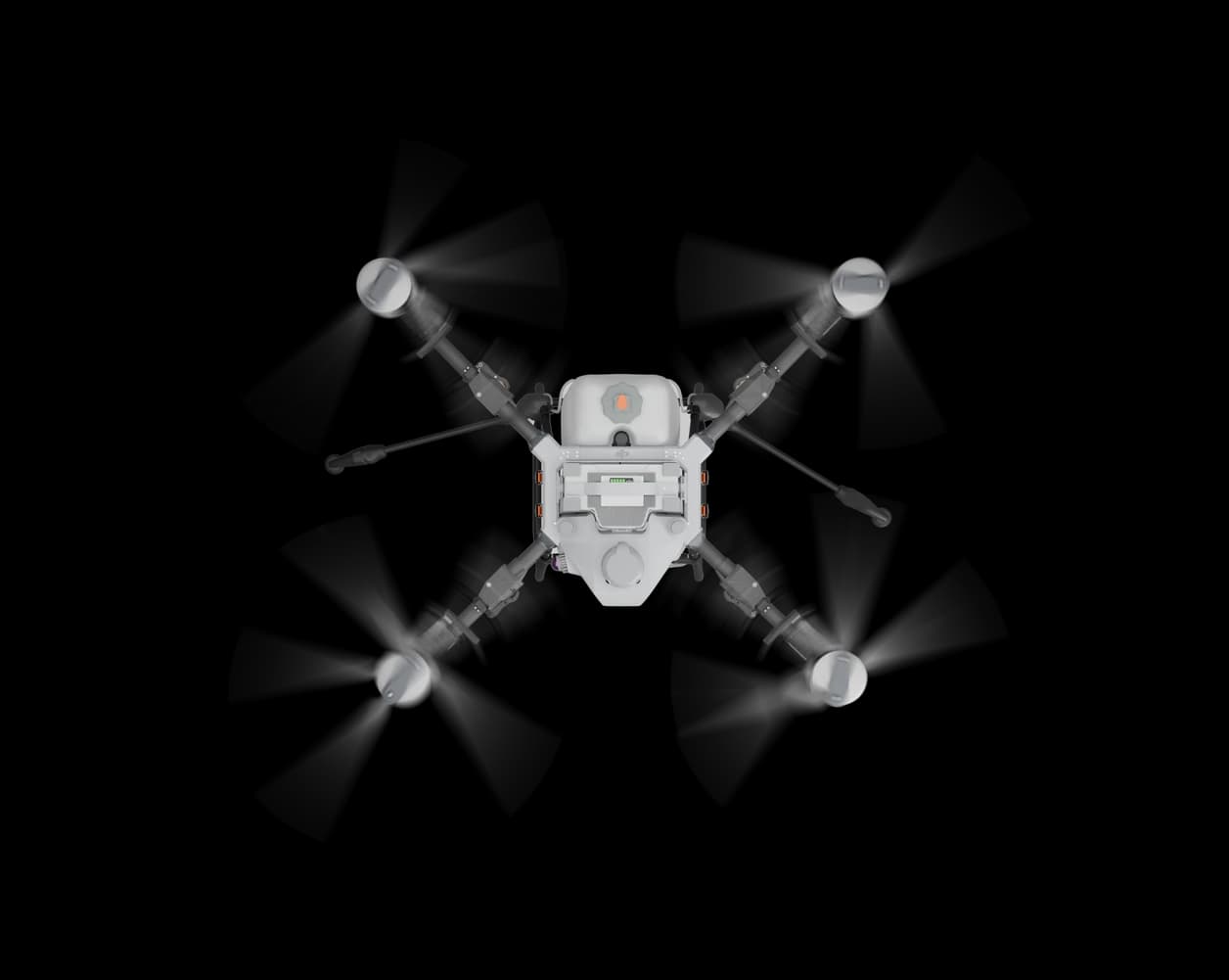 Агродрон DJI Agras, вид зверху